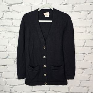 Cuyana Black Alpaca Knit Cardigan